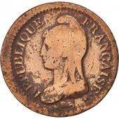 France, Dupr, Decime, 1796, Orlans, B, Bronze, KM:645.7, Gadoury:185
