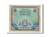 France, 5 Francs, 1944, KM:115a, 1944-06-06, VF(30-35), Fayette:VF17.1