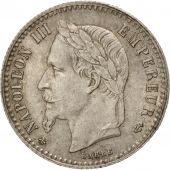 France, Napoleon III, 50 Centimes, 1864, Paris, TTB+, Argent,KM 814.1,Gadoury417
