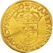 France, Louis XIII, cu dor, 1636, Rouen, AU(50-53), Gold, KM:51, Gadoury 55