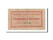 France, Carcassonne, 50 Centimes, 1917, TB, Pirot:38-11