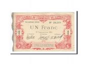 France, Cambrai, 1 Franc, 1914, TTB+, Pirot:37-21