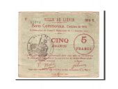 France, Livin, 5 Francs, 1915, TB+, Pirot:62-809