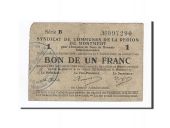 France, Montmedy, 1 Franc, 1916, VF(20-25), Pirot:55-01