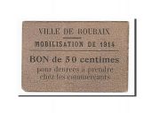 France, Roubaix, 50 Centimes, 1914, TTB, Pirot:59-3171