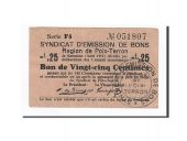 France, Poix-Terron, 25 Centimes, 1917, TTB, Pirot:08-150