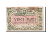 France, Lille, 20 Francs, 1916, EF(40-45), Pirot:59-1611