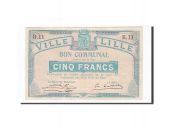 France, Lille, 5 Francs, 1914, AU(50-53), Pirot:59-1601