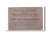 France, Roubaix, 50 Centimes, 1914, AU(55-58), Pirot:59-3164