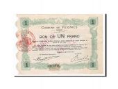 France, Feignies, 1 Franc, 1915, ANNULE, TB+