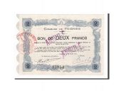 France, Feignies, 2 Francs, 1915, SUP, ANNULE, Pirot:59-935