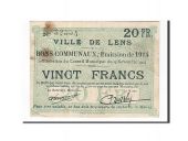 France, Lens, 20 Francs, 1914, TTB, Pirot:62-794