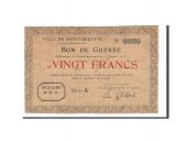 France, Saint-Quentin, 20 Francs, 1915, TB+, SPECIMEN, Pirot:02-2055