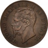 Italy, Vittorio Emanuele II, 2 Centesimi, 1867, Milan, EF(40-45), Copper, KM:2.1
