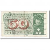 Switzerland, 50 Franken, 1957-10-04, KM:47b, VG(8-10)