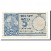 Norvge, 5 Kroner, 1957, KM:30c, TTB+