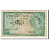 Chypre, 500 Mils, 1955-01-06, KM:34a, TB