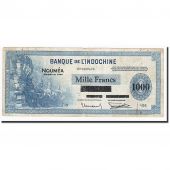 New Caledonia, 1000 Francs, 1944, KM:47b, VG(8-10)