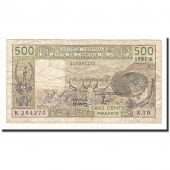 West African States, 500 Francs, 1981, KM:306Ce, VF(20-25)