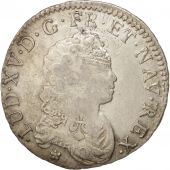 France, Louis XV, 1/2 cu Vertugadin, 1716, Lille, VF(30-35), Silver, KM 420.19