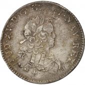 France, Louis XV, 1/3 cu de France, 1721, Lille, VF(20-25), Silver, KM 457.22