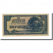 Banknote, Netherlands Indies, 1/2 Gulden, Undated (1942), KM:122b, UNC(65-70)