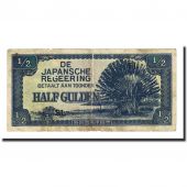 Banknote, Netherlands Indies, 1/2 Gulden, Undated (1942), KM:122b, VF(20-25)