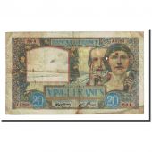 France, 20 Francs, 1941-08-28, KM:92b, B+, Fayette:12.17