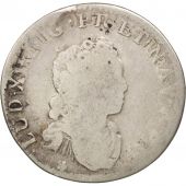 France, Louis XV, 1/10 cu Vertugadin, 1716, Lille, F(12-15), Silver, KM 418.17