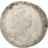 France, Louis XV, 1/10 cu Vertugadin, 1718, Lille, TB, Argent, Gadoury 289