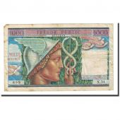 France, 1000 Francs, 1955, VF(30-35), Fayette:VF 35.1, KM:M12a