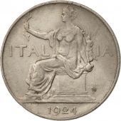 Italy, Vittorio Emanuele III, Lira, 1924, Rome, EF(40-45), Nickel, KM:62