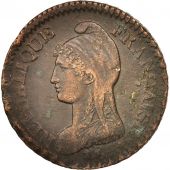 France, Dupr, Decime, 1799, Metz, VF(20-25), Bronze, KM:644.2