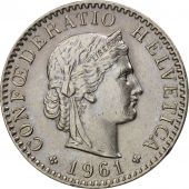 Switzerland, 20 Rappen, 1961, Bern, AU(50-53), Copper-nickel, KM:29a
