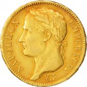 France, Napolon I, 40 Francs, 1809, Lille, EF(40-45), Gold,KM:696.6,Gadoury1084