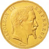 France, Napoleon III, 50 Francs, 1862, Paris,AU(50-53),Gold,KM 804.1,Gadoury1112