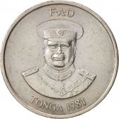 Tonga, King Taufaahau Tupou IV, 10 Seniti, 1981, TTB, Copper-nickel, KM:69
