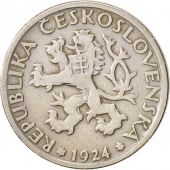 Tchcoslovaquie, Koruna, 1924, TTB, Copper-nickel, KM:4