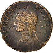 France, Dupr, 5 Centimes, 1799, Limoges, VG(8-10), Bronze, KM:640.7,Gadoury126a