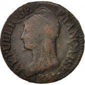 France, Dupr, 5 Centimes, 1800, Strasbourg, B+, Bronze, KM:640.4, Gadoury:126b
