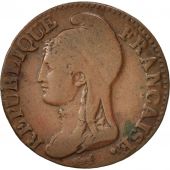 France, Dupr, 5 Centimes, 1795, Paris, VF(20-25), Bronze, KM:635.1, Gadoury124