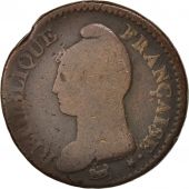 France, Dupr, Decime, 1798, Bordeaux, VG(8-10), Bronze, KM:644.8, Gadoury:187