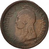 France, Dupr, Decime, 1798, Lyon, TB, Bronze, KM:644.5, Gadoury:187