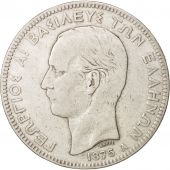 Grce, George I, 5 Drachmai, 1875, Paris, TB, Argent, KM:46