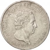 tats italiens, SARDINIA, Carlo Felice, 5 Lire, 1827, Genoa, TTB+,Argent,KM116.2