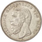 German States, BADEN, Friedrich I, 5 Mark, 1894,Karlsruhe,AU(50-53),Silver,KM268
