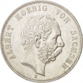 German States, SAXONY-ALBERTINE, Albert, 5 Mark, 1900, Muldenhtten, KM 1246
