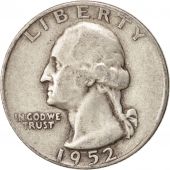 tats-Unis, Washington Quarter, 1952, U.S. Mint, San Francisco, TTB, KM 164