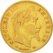 France, Napoleon III, 10 Francs, 1865, Strasbourg, EF(40-45),KM800.2,Gadoury1015