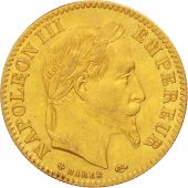 France, Napolon III, 10 Francs, 1866, Strasbourg, TTB+, Or, KM800.2,Gadoury1015